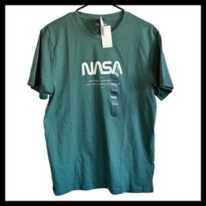 NWT TBar Collab NASA Graphic T Shirt Short Sleeve Forest Green Multiple Sizes